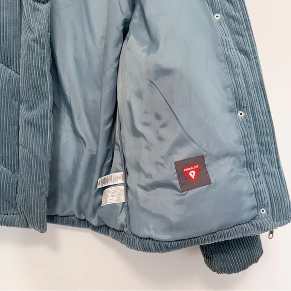 Joe Fresh Women's Light Blue Corduroy Puffer Jacket - Picture 4 of 4